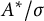 upper A Superscript asterisk Baseline divided by sigma