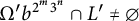 upper Omega prime b Superscript 2 Super Superscript m Superscript 3 Super Superscript n Superscript Baseline intersection upper L prime not equals empty set