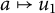 a right arrow from bar u 1