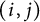left parenthesis i comma j right parenthesis