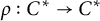 rho colon upper C Superscript asterisk Baseline right arrow upper C Superscript asterisk