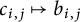 c Subscript i comma j Baseline right arrow from bar b Subscript i comma j