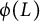 phi left parenthesis upper L right parenthesis