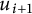 u Subscript i plus 1