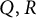 upper Q comma upper R