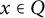 x element of upper Q