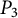 upper P 3