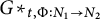 upper G Subscript t comma upper Phi colon upper N 1 right arrow upper N 2 Superscript asterisk