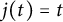 j left parenthesis t right parenthesis equals t