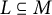upper L subset of or equal to upper M