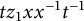 t z 1 x x Superscript negative 1 Baseline t Superscript negative 1