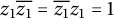 z 1 z 1 overbar equals z 1 overbar z 1 equals 1