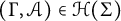 left parenthesis upper Gamma comma script upper A right parenthesis element of script upper H left parenthesis upper Sigma right parenthesis