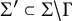 upper Sigma prime subset of upper Sigma backslash upper Gamma