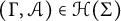 left parenthesis upper Gamma comma script upper A right parenthesis element of script upper H left parenthesis upper Sigma right parenthesis