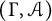 left parenthesis upper Gamma comma script upper A right parenthesis