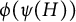 phi left parenthesis psi left parenthesis upper H right parenthesis right parenthesis