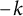 negative k