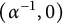 left parenthesis alpha Superscript negative 1 Baseline comma 0 right parenthesis