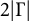 2 StartAbsoluteValue upper Gamma EndAbsoluteValue