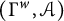 left parenthesis upper Gamma Superscript w Baseline comma script upper A right parenthesis
