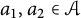 a 1 comma a 2 element of script upper A
