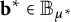 b Superscript asterisk Baseline element of upper B Subscript mu Sub Superscript asterisk
