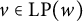 v element of backslash operatorname upper L upper P left parenthesis w right parenthesis