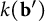 k left parenthesis bold b prime right parenthesis
