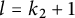 l equals k 2 plus 1