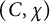 left parenthesis upper C comma chi right parenthesis