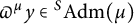 pi Superscript mu Baseline y element of Superscript upper S Baseline upper A d m left parenthesis mu right parenthesis