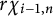 r chi Subscript i minus 1 comma n