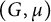 left parenthesis upper G comma mu right parenthesis