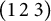 left parenthesis 1 2 3 right parenthesis