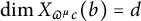 backslash dimension upper X Subscript pi Sub Superscript mu Subscript c Baseline left parenthesis b right parenthesis equals d