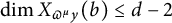 backslash dimension upper X Subscript pi Sub Superscript mu Subscript y Baseline left parenthesis b right parenthesis less than or equals d minus 2
