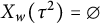 upper X Subscript w Baseline left parenthesis tau squared right parenthesis equals backslash emptyset