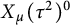 upper X Subscript mu Baseline left parenthesis tau squared right parenthesis Superscript 0
