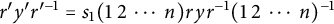 r prime y prime r Superscript prime negative 1 Baseline equals s 1 left parenthesis 1 2 midline horizontal ellipsis n right parenthesis r y r Superscript negative 1 Baseline left parenthesis 1 2 midline horizontal ellipsis n right parenthesis Superscript negative 1