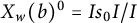upper X Subscript w Baseline left parenthesis b right parenthesis Superscript 0 Baseline equals upper I s 0 upper I divided by upper I