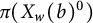 pi left parenthesis upper X Subscript w Baseline left parenthesis b right parenthesis Superscript 0 Baseline right parenthesis