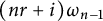 left parenthesis n r plus i right parenthesis omega Subscript n minus 1