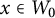 x element of upper W 0