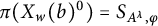 pi left parenthesis upper X Subscript w Baseline left parenthesis b right parenthesis Superscript 0 Baseline right parenthesis equals upper S Subscript upper A Sub Superscript lamda Subscript comma phi