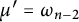 mu prime equals omega Subscript n minus 2 Baseline