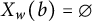 upper X Subscript w Baseline left parenthesis b right parenthesis equals backslash emptyset