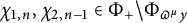 chi Subscript 1 comma n Baseline comma chi Subscript 2 comma n minus 1 Baseline element of upper Phi Subscript plus Baseline divided by upper Phi Subscript pi Sub Superscript mu Subscript y Baseline