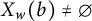 upper X Subscript w Baseline left parenthesis b right parenthesis not equals backslash emptyset