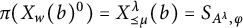 pi left parenthesis upper X Subscript w Baseline left parenthesis b right parenthesis Superscript 0 Baseline right parenthesis equals upper X Subscript precedes above single line equals mu Superscript lamda Baseline left parenthesis b right parenthesis equals upper S Subscript upper A Sub Superscript lamda Subscript comma phi